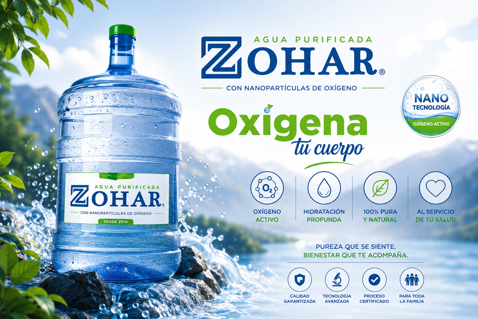 Banner corporativo ZOHAR Oxigena tu cuerpo